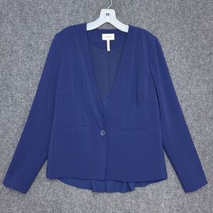 Laundry by Shelli Segal Blazer Womens 10 Lightweight Navy Blue